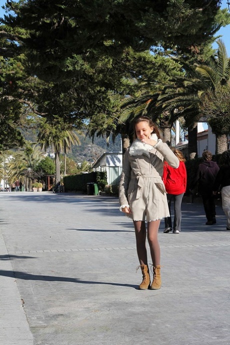 Young looking girl is captured in non nude candid action while on vacation