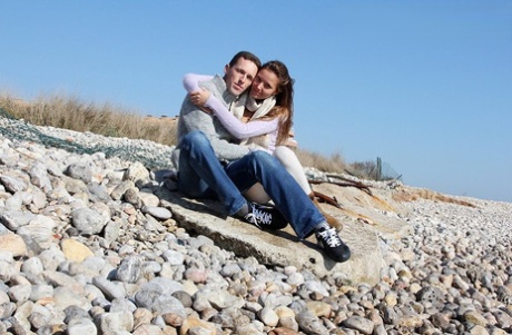 Young looking girl is captured in non nude candid action while on vacation