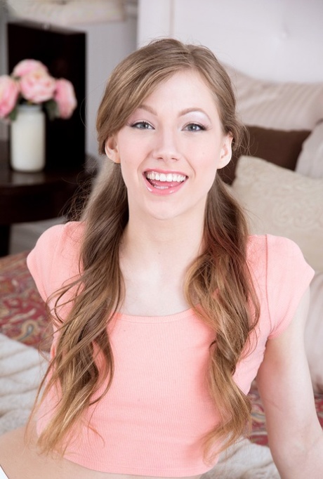 Sweet teen Ivy discovers the joys of oral sex for the first time with her BF