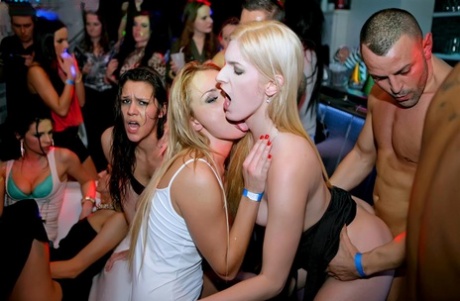 Party going chicks gets wild and crazy with male strippers inside a club - pornpics.de