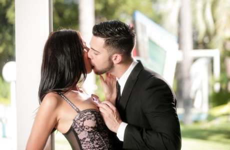 Seductive Marley Brinx is eager for steamy anal sex after a posh dinner date