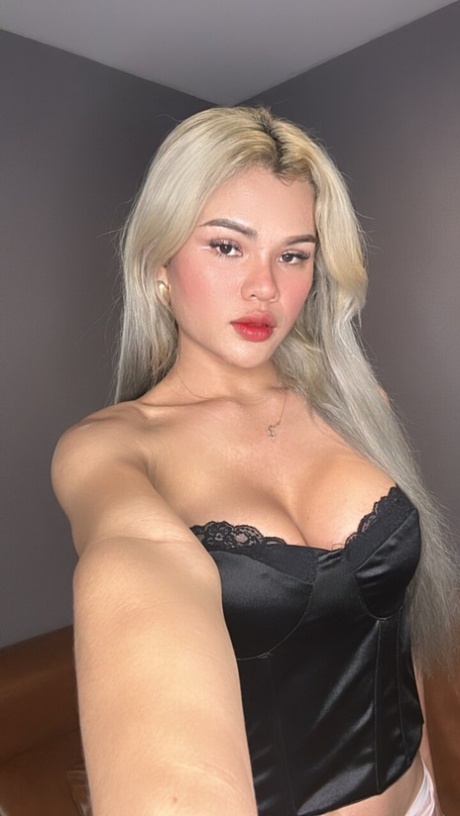 Blonde babe Petite Trans Beauty teases in sexy outfits in a hot compilation