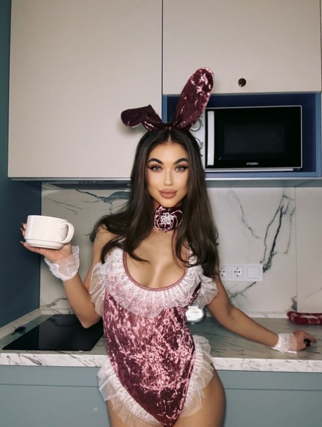 Busty babe X Ariana Witch X bares her big boobs while teasing in sexy lingerie