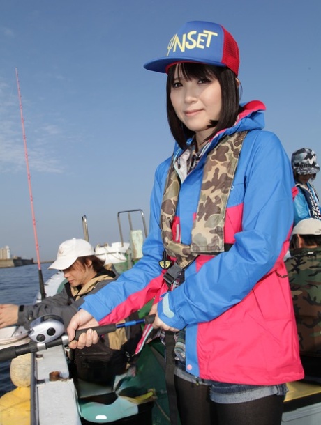 Japanese girl Nonoka enjoys a sneaky dicking during a fishing escapade