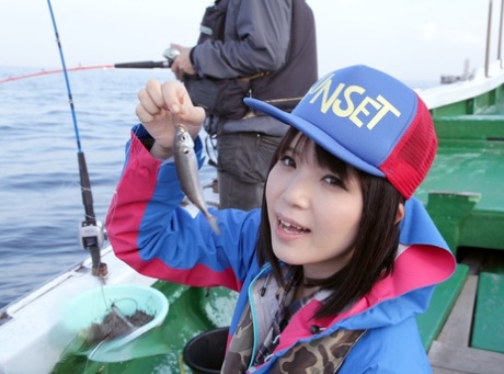 Japanese girl Nonoka enjoys a sneaky dicking during a fishing escapade