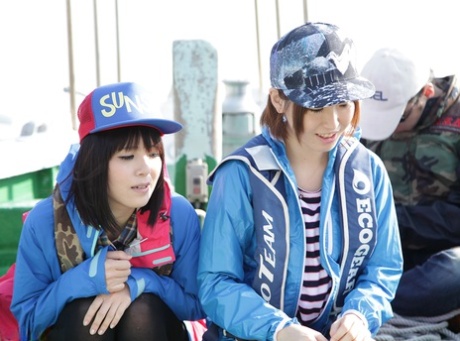 Japanese girl Nonoka enjoys a sneaky dicking during a fishing escapade