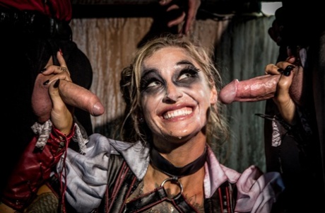 Sleazy MILF Kleio Valentien enjoys a wild FMM 3some in a Suicide Squad parody