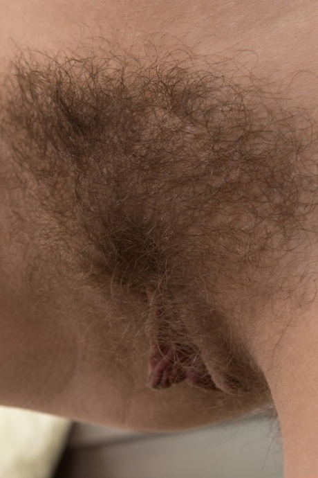 Brunette chick with hairy wet cunt Berry seduces in her sexy lingerie