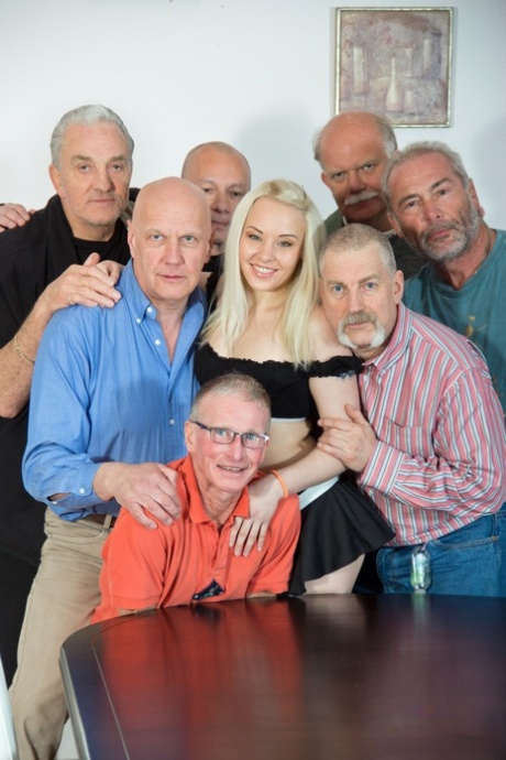 Seven old men having an incredible gangbang with sexy teen Lolita Taylor - pornpics.de