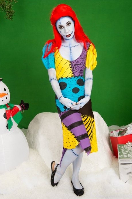 Naughty monster Joanna Angel gets down and dirty with a snowman