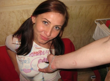 Young couple Lera and Sam try themselves in first amateur porn fucking at home