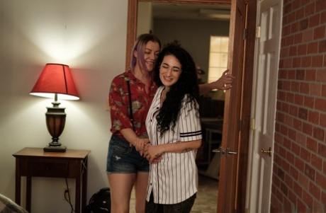 Lesbian pornstars Arabelle Raphael & Sovereign Syre licking & tribbing wildly