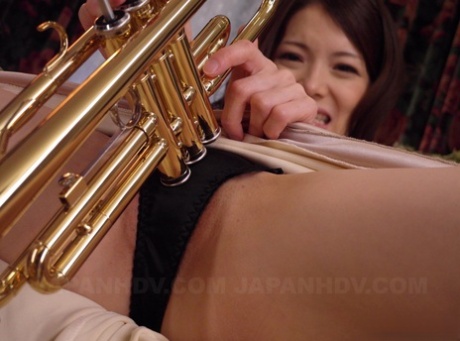 Hot Japanese musician Anna Kirishima	enjoying a hot tit & vaginal fuck