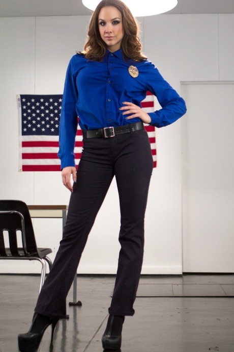 Hot TSA agent Chanel Preston & petite Penny Pax	strip & show off their curves