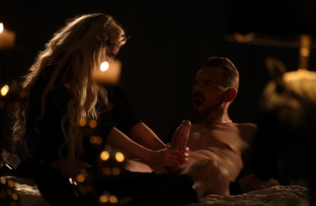 Blonde babe Barbie Sins enjoys hardcore sex after a sensual pussy licking