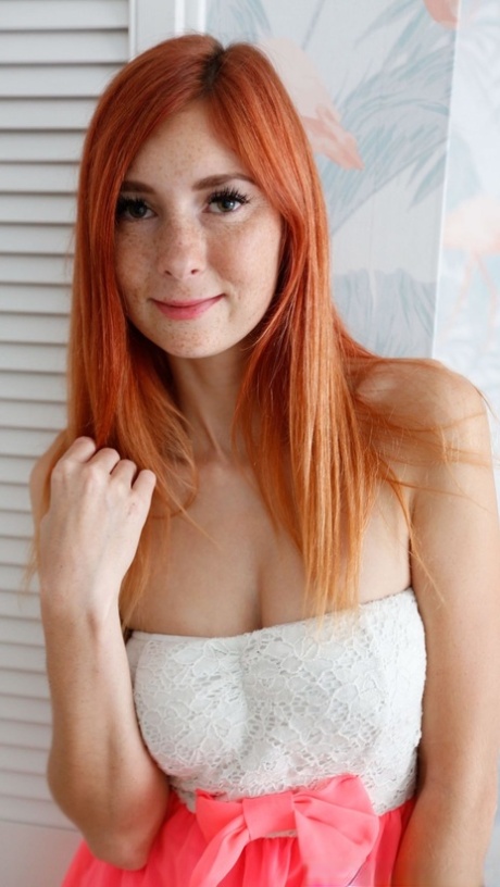 Cute redheaded babe Kattie Gold enjoys missionary & doggystyle POV sex