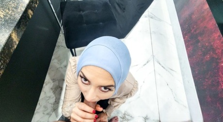 Arab MILF in a hijab Isabel Love getting boned and creampied in POV sex action