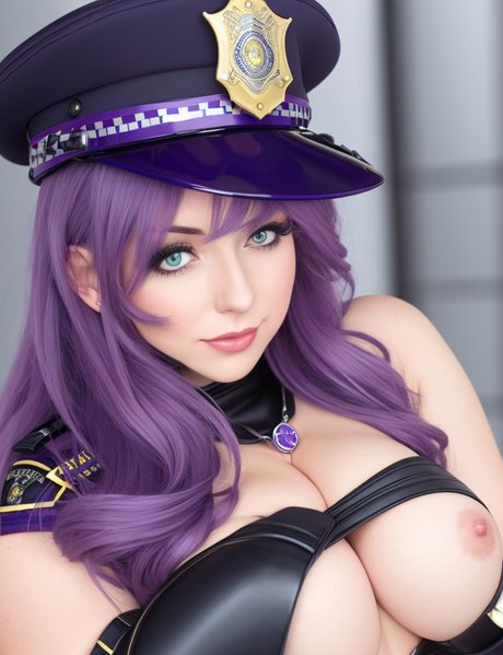 美丽的 Hentai 女警察 Tahara 展示她的大奶子和凹凸有致的身材