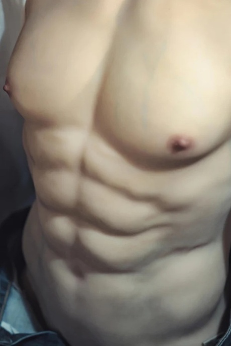 Silicone male sex doll with hot abs teases with his big dick and round ass