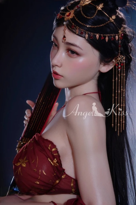 Chinese silicone sex doll loses her traditional outfit and poses naked