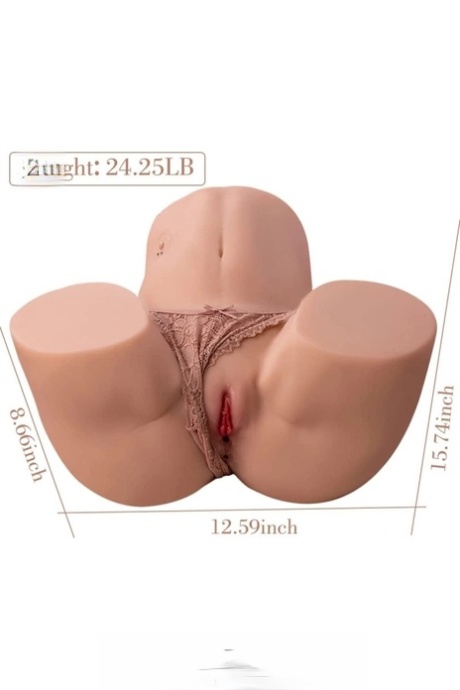 Pelvic sex doll shows her big ass and her yummy pink pussy up close