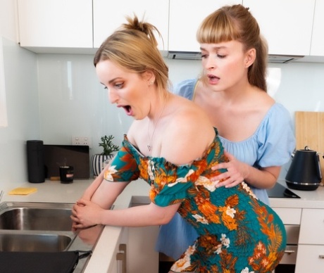 Horny lesbian amateurs Laney Day & Charlie Forde lick each other