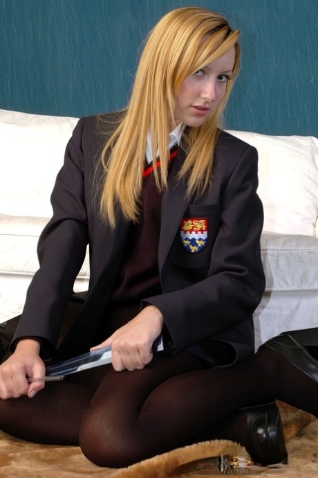 College Uniform featuring Sophia Smith Hot Photos