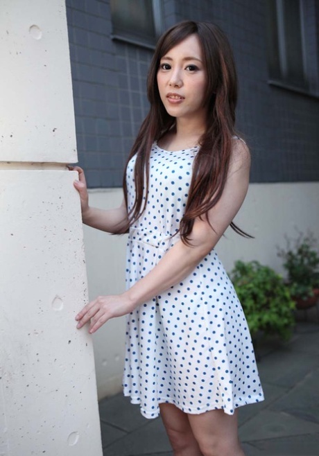 Adorable Asian girl Rino Sakuragi exposes her hot body before a hard bang